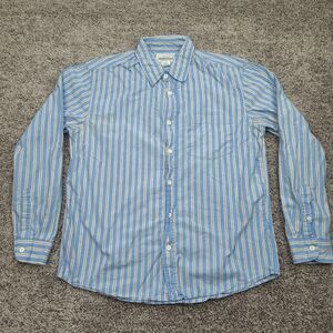 Aeropostale Striped Shirt Mens Small Blue Long Sleeve Button Down